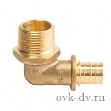 Уголок аксиальный HР L20х1/2"M для труб из сшитого полиэтилена Vieir