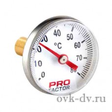 Термометр аксиальный, биметаллический d 40 mm (0-80*С) ProFactor