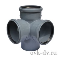 Крестовина канализационная двухплоскостная PP D 110/110/110*87 Sinikon