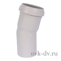  Отвод PP Comfort Plus D 40 x 15 градусов белый Синикон