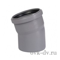Отвод канализационный PP D 90 15 градусов Ostendorf