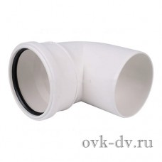  Отвод PP Comfort Plus D 110 х 90 градусов белый Синикон