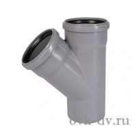 Тройник канализационный PP D 90/90*45° Ostendorf