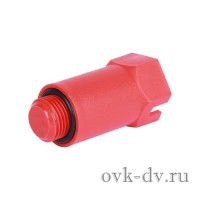 Заглушка 1/2" длинная красная с наружной резьбой Stout