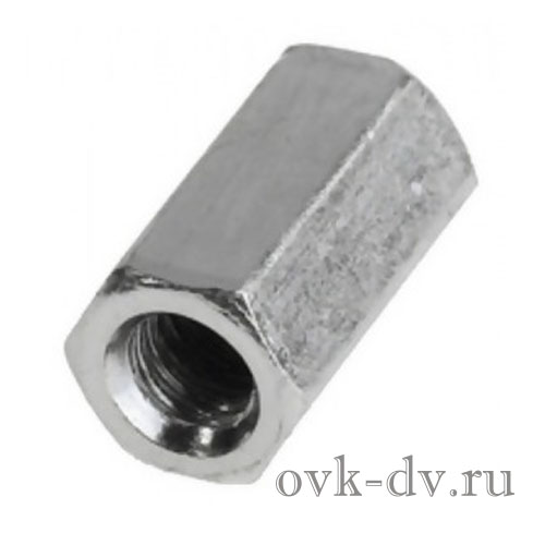 Гайка удлиненная, DIN 6334, оцинкованная М10