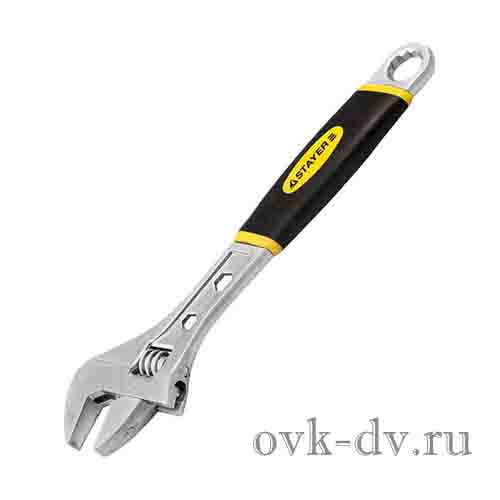 Ключ разводной 30/250 мм 10″ Сr-V STAYER