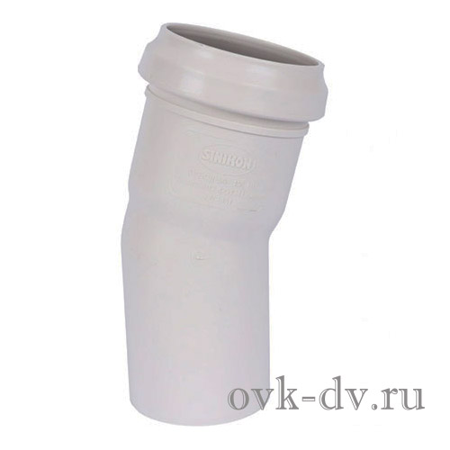 Отвод PP Comfort Plus D 40 x 15 градусов белый Синикон