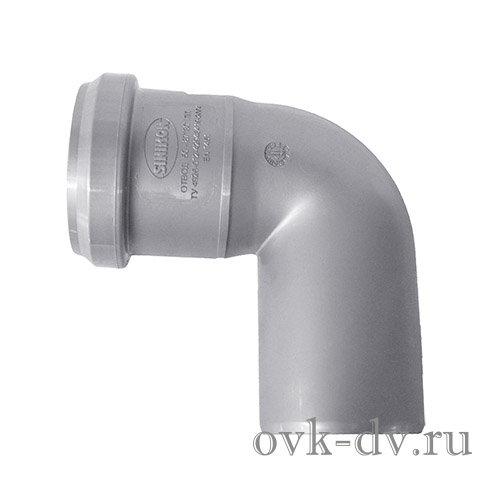Отвод канализационный PP D 40 87 градусов Sinikon